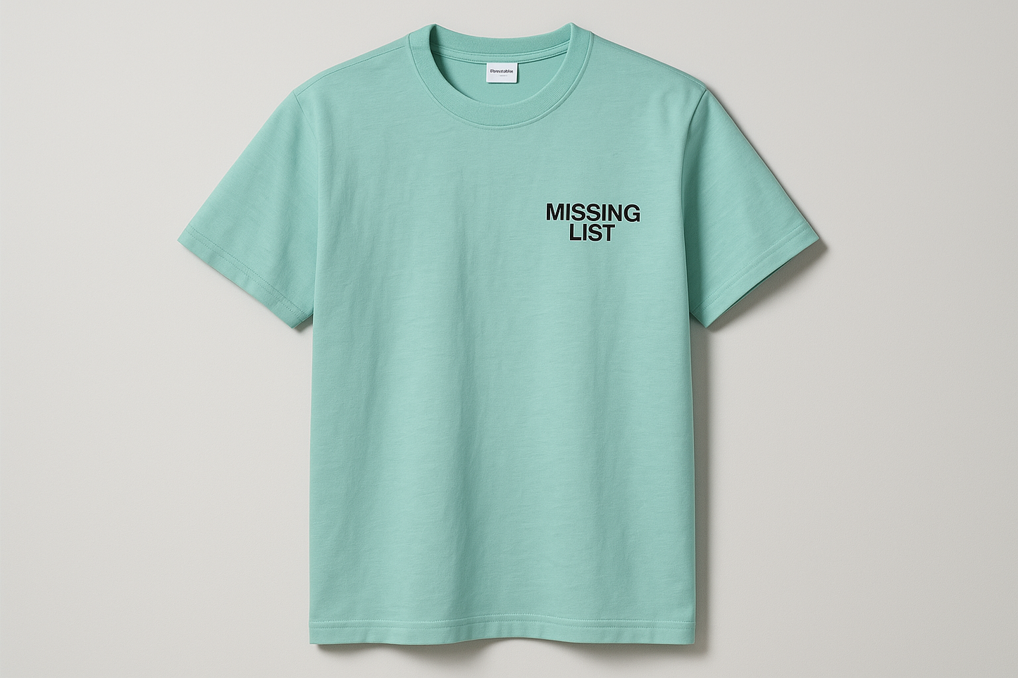 Missing List Black - Classic T - Minimal Design