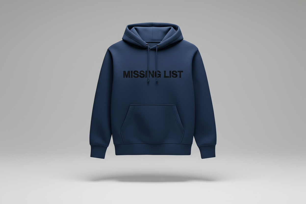 Navy Prestige Hoodie 3D Render