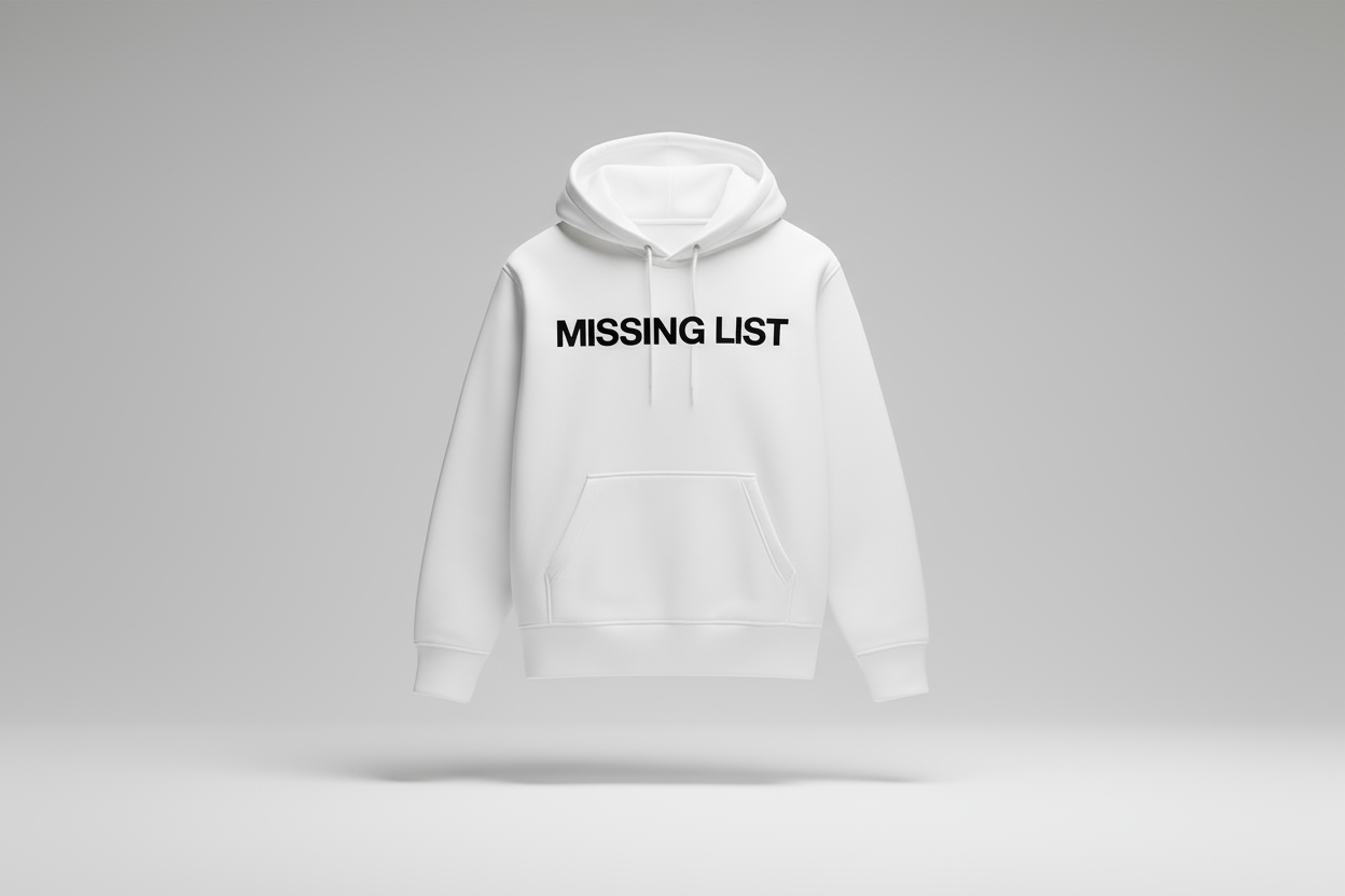 White Prestige Hoodie 3D Render